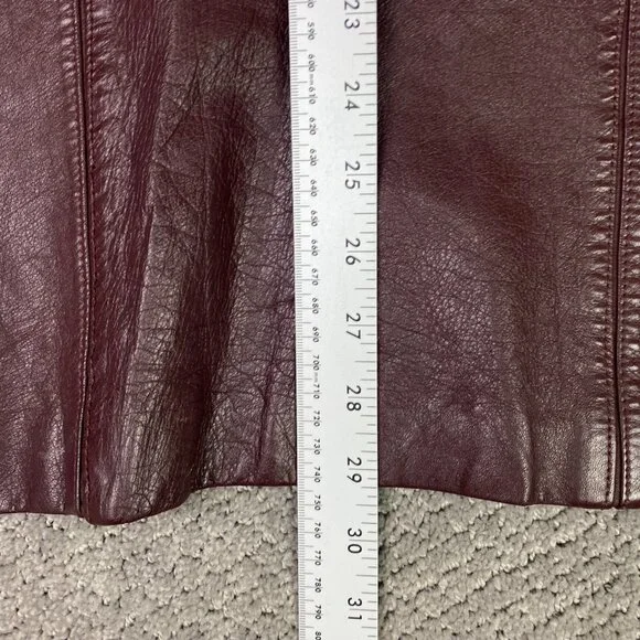Vintage Wilsons Leather Jacket Blazer Men's 42 Fits 38-40 Burgundy Oxblood 70s - Picture 14 of 14